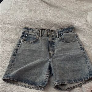 Alexander Wang Light Blue Denim Shorts